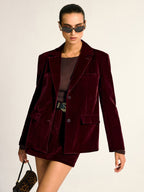 Velvet Shawl Collar Blazer for Men Formal Elegant