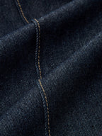 Contrast Waistband High-Waist Denim Straight-Leg Pants for Women