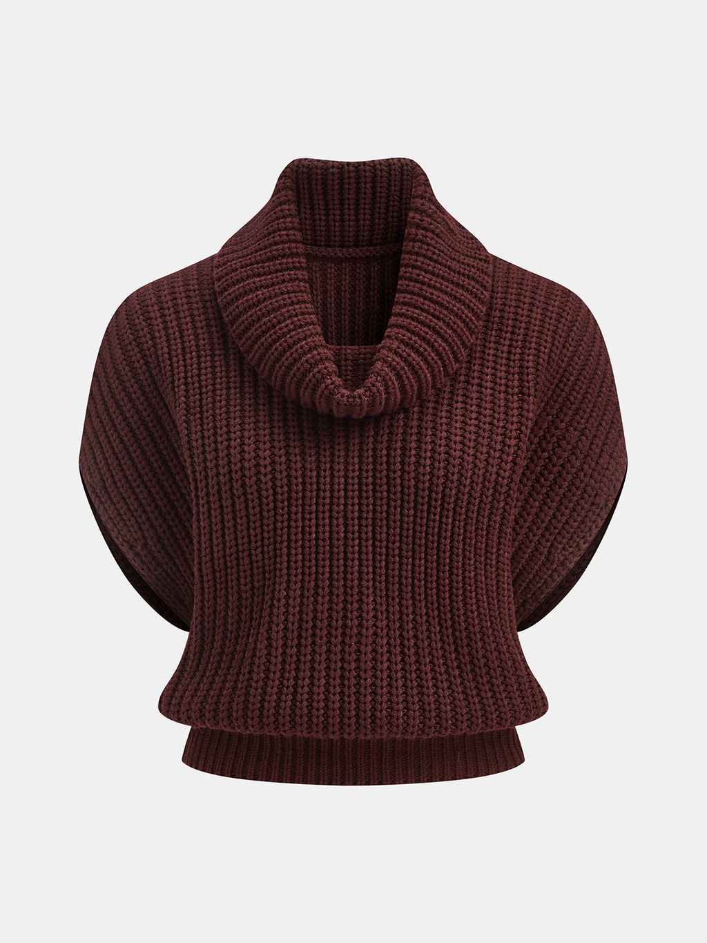 Cowl Neck Chunky Sweater Vest for Layering Comfort