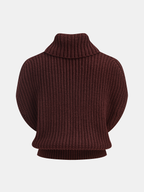 Cowl Neck Chunky Sweater Vest for Layering Comfort