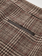 Plaid Tweed Mini Skirt High Waist A-Line Design
