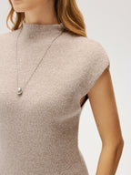 Mock Neck Sleeveless Knit Vest Women's Casual Layering