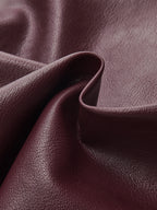 Asymmetric Ruched Faux Leather Mini Skirt for Women High Waist Fashion