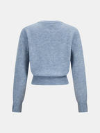 Wool-Blend Knot-Front Sweater Comfortable and Stylish Pullover