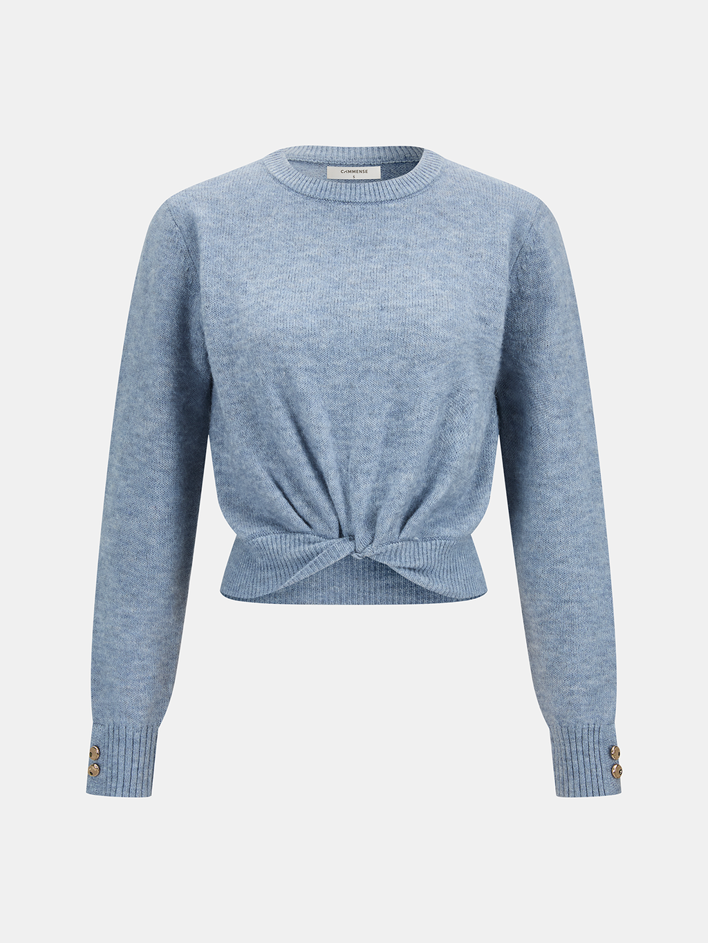 Wool-Blend Knot-Front Sweater Comfortable and Stylish Pullover