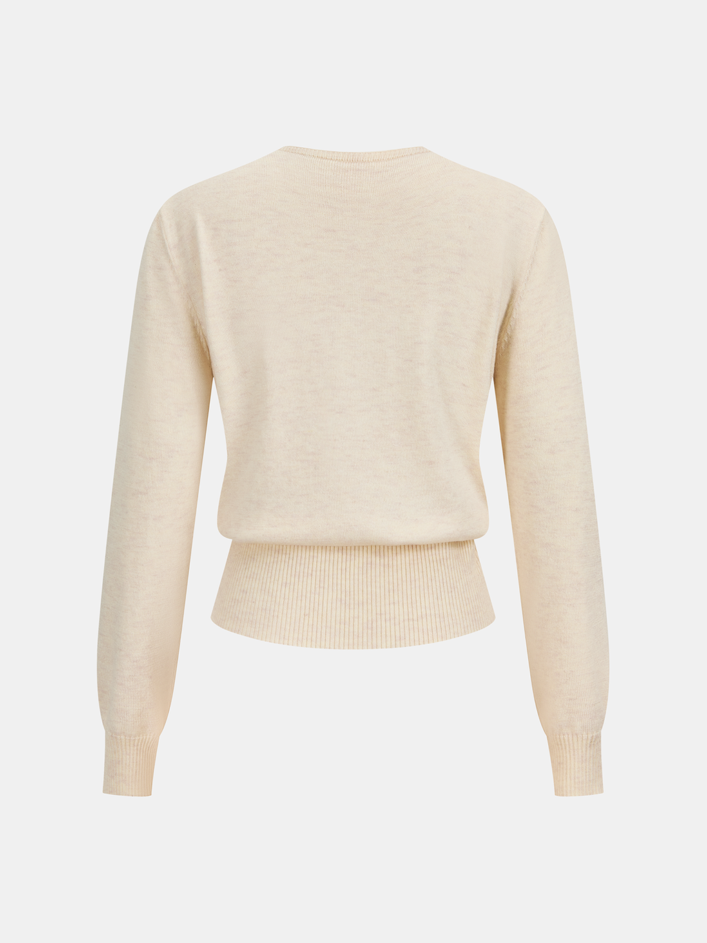 Lace Panel Rhinestone Wool Blend Sweater - Elegant Comfortable Fall Winter Apparel