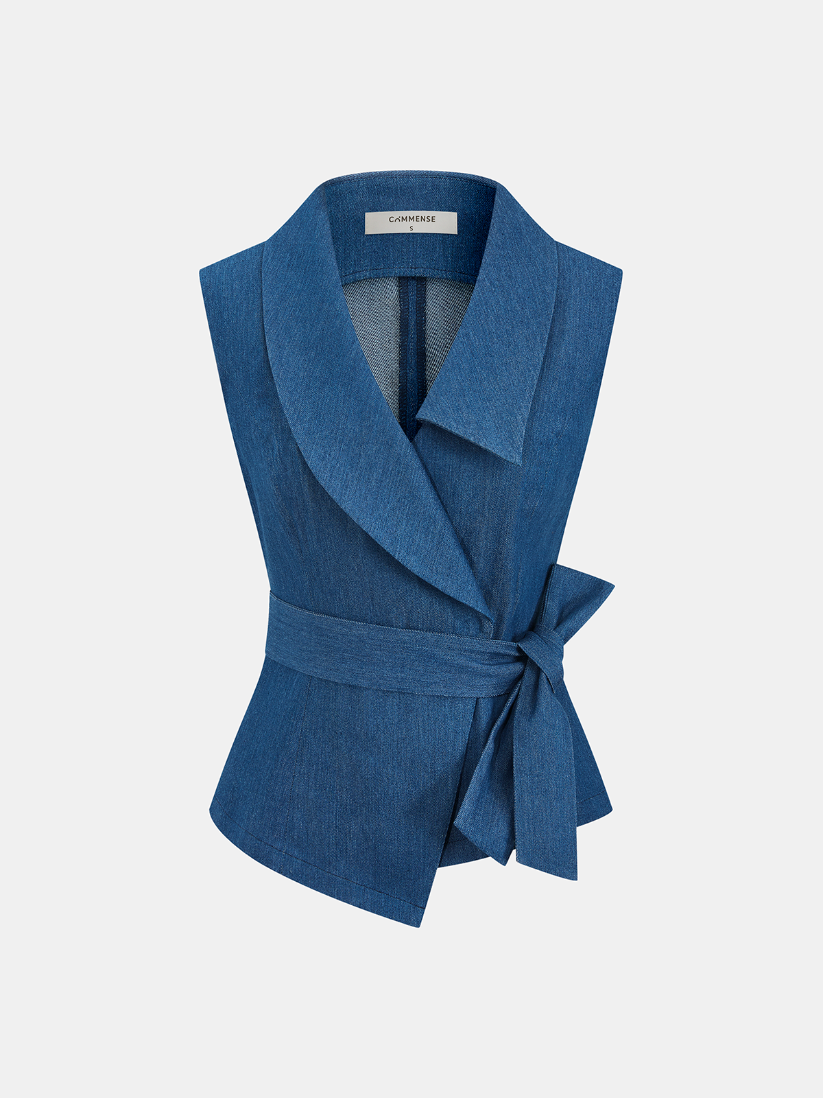 Wrap Tie-Waist Vest with Adjustable Belt and Lightweight Fabric