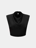Satin Cowl-Neck Top & High-Waisted Skirt Set for Evening Wear