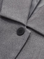 Detachable Waist Belt Lapel Tailored Blazer for Women Office Wear