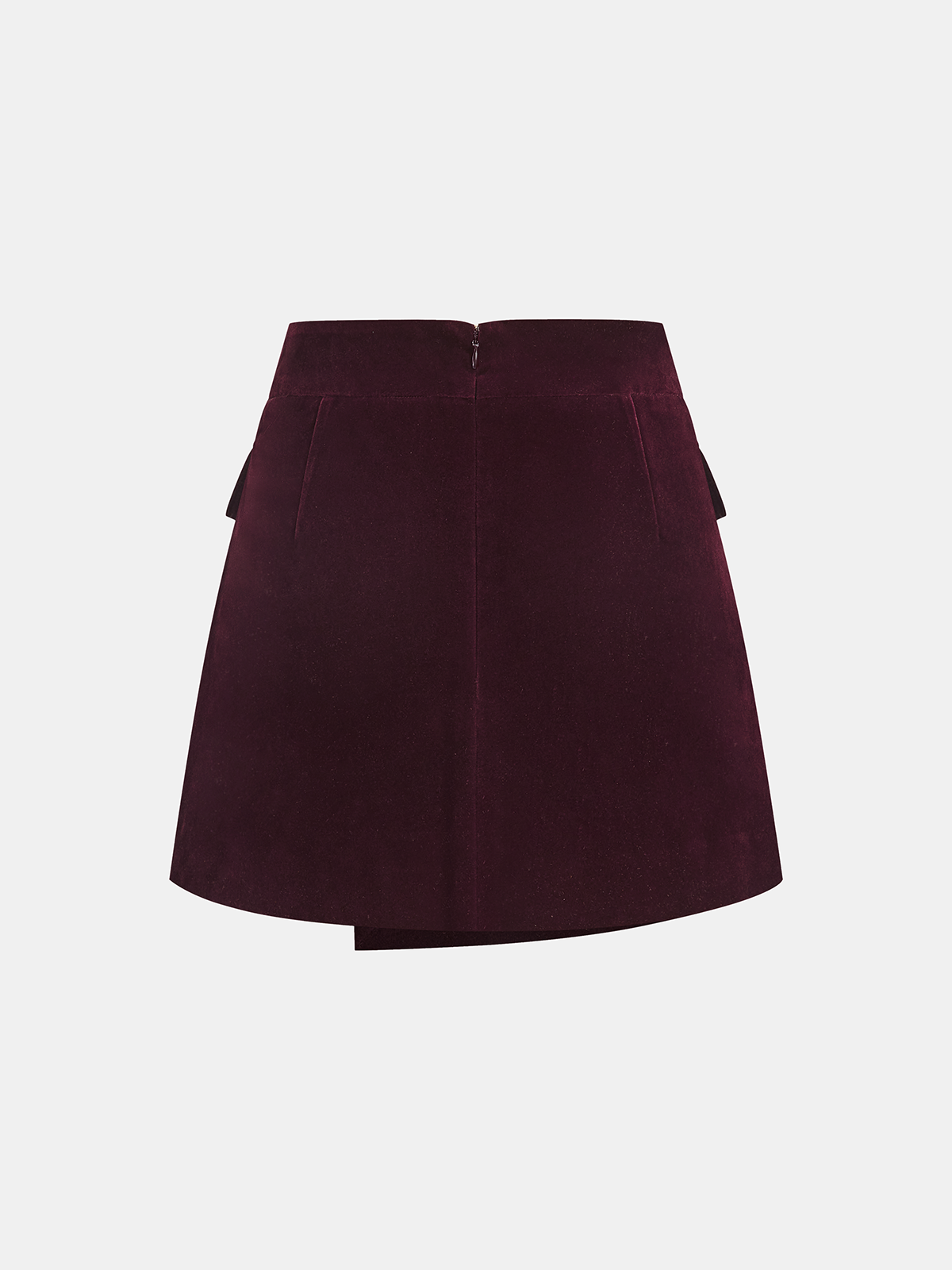 Metal Buckle Corduroy Jacket & Mini Skirt Set, Fashionable Women's Winter Outfit