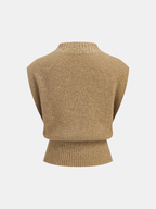 Wool-Blend Mock Neck Sweater Vest for Layered Outfits