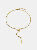 Snake Design Snake Chain Lariat Necklace for Women Adjustable Length