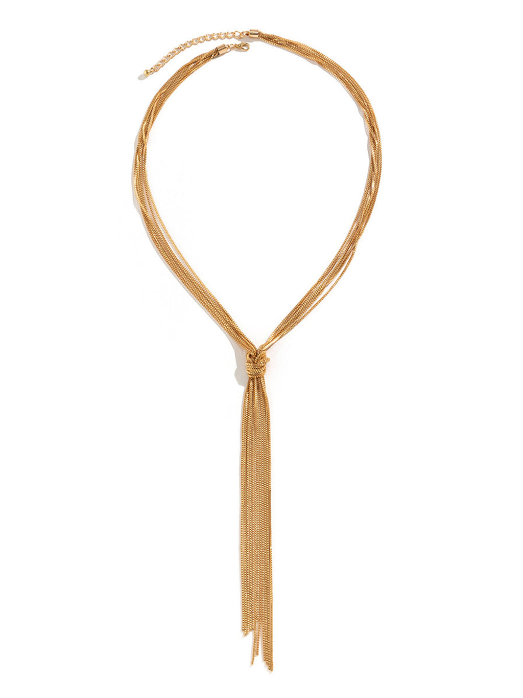 Multi-Strand Y-Shaped Tassel Necklace Perfect for Evening Wear