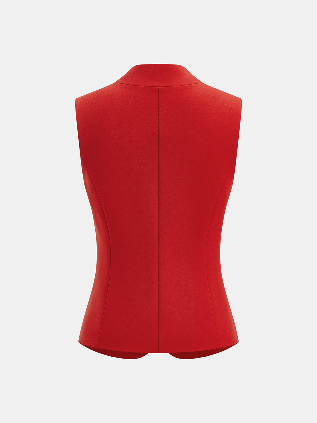 Metal Detail Sleeveless Blazer Vest with Modern Chic Design