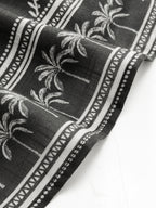 Sleeveless Palm Tree Print Mini Dress for Summer Beachwear