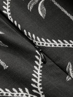 Sleeveless Palm Tree Print Mini Dress for Summer Beachwear