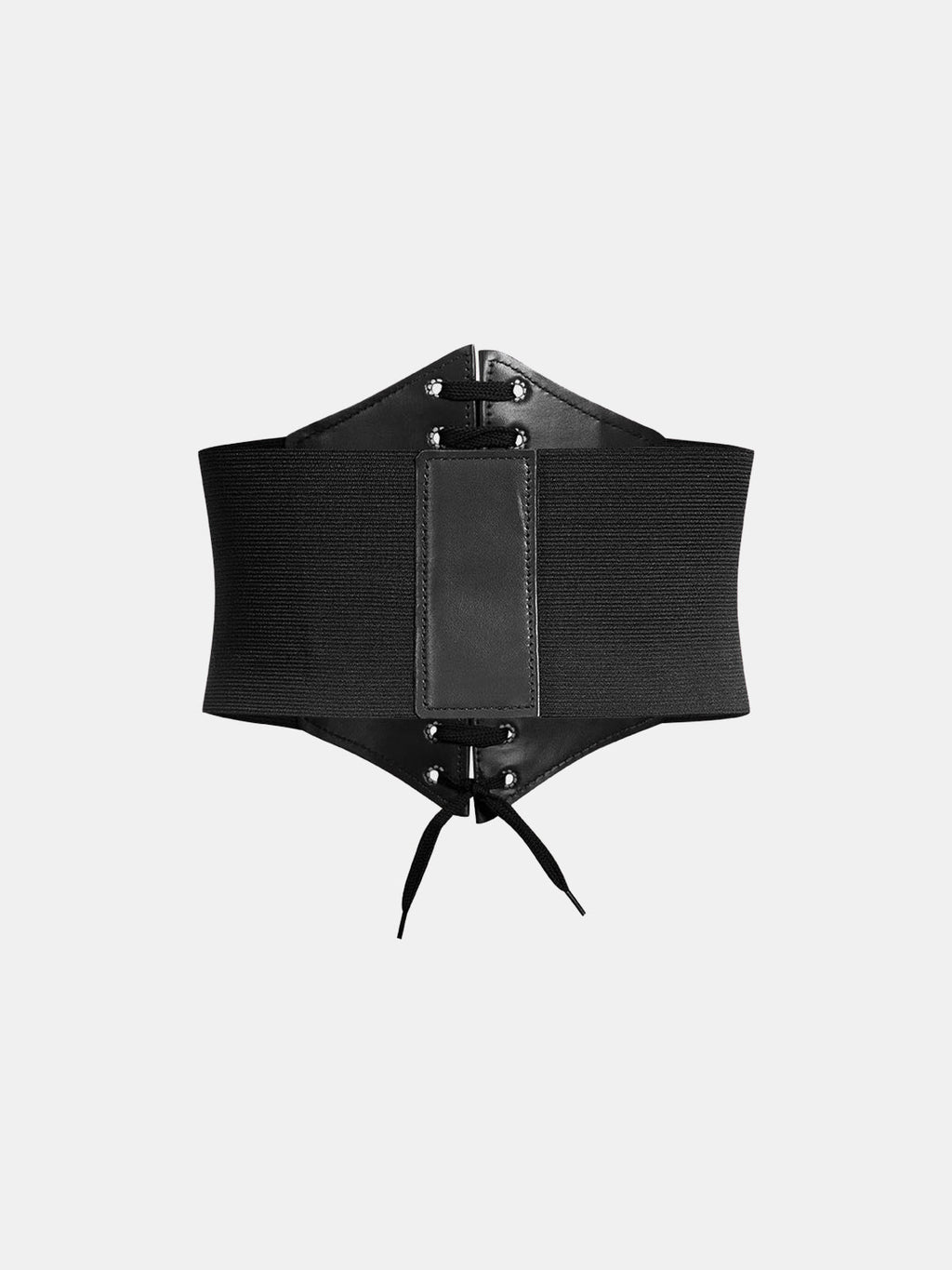Lace-Up Faux Leather Corset Belt - Women's Fashion Waist Cincher