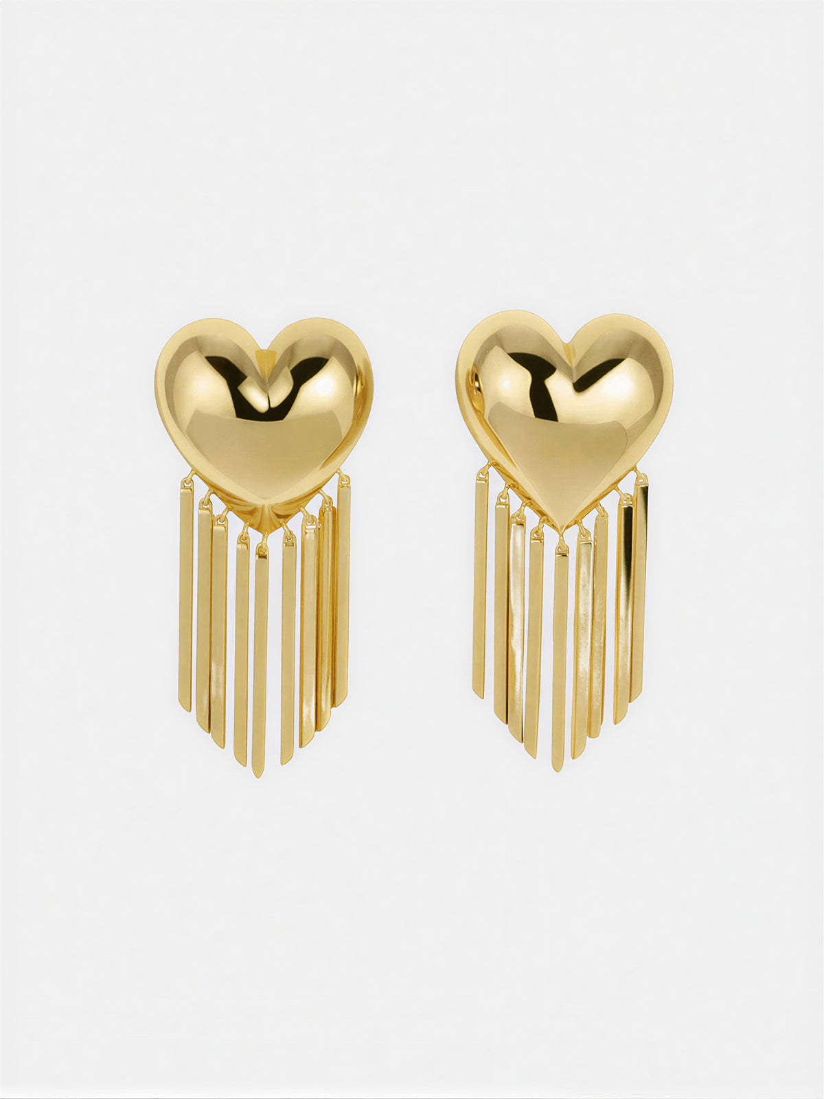 Heart-Shaped Tassel Drop Earrings for Women Elegant Fashion