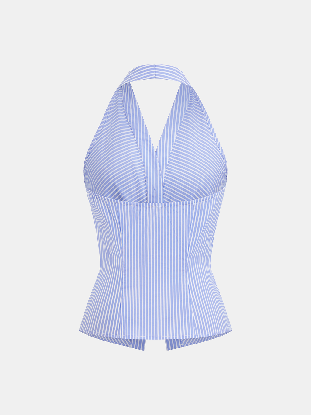 Cotton Blend Striped Halter Top for Women Casual Summer Wear