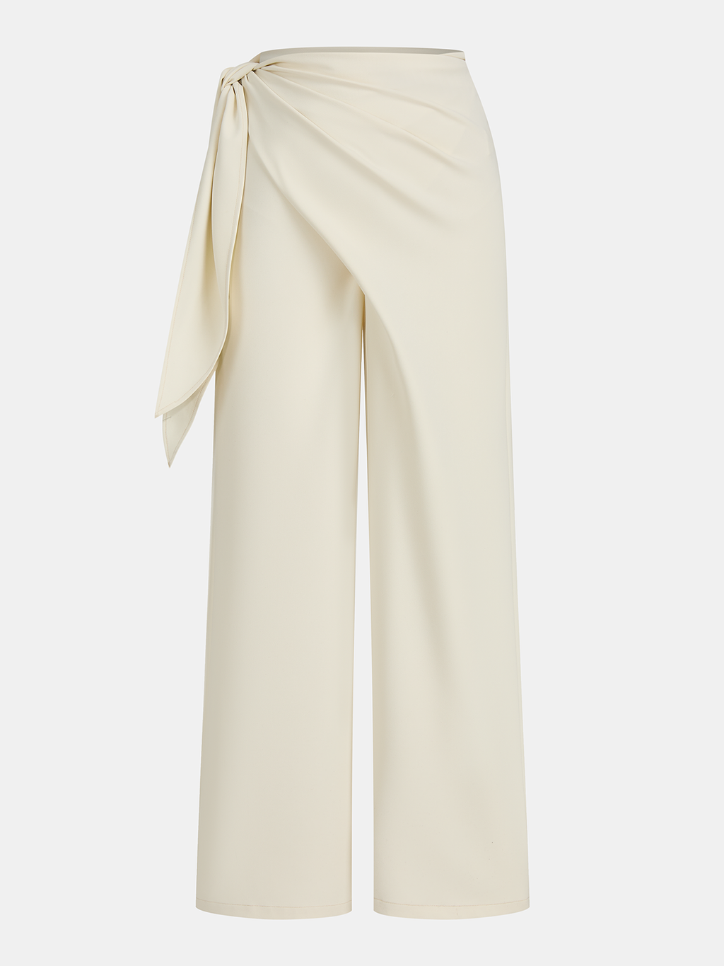 Draped Wrap Wide-Leg Pants for Women Comfort Fit