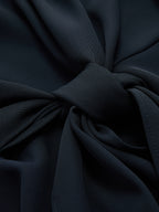 Keyhole Neck Tie Waist Blouse Fashion Trendy Elegant Office Wear