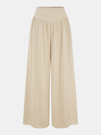 Sleeveless Tie-Waist Top & Wide-Leg Pants Set for Women, Casual Summer Outfit
