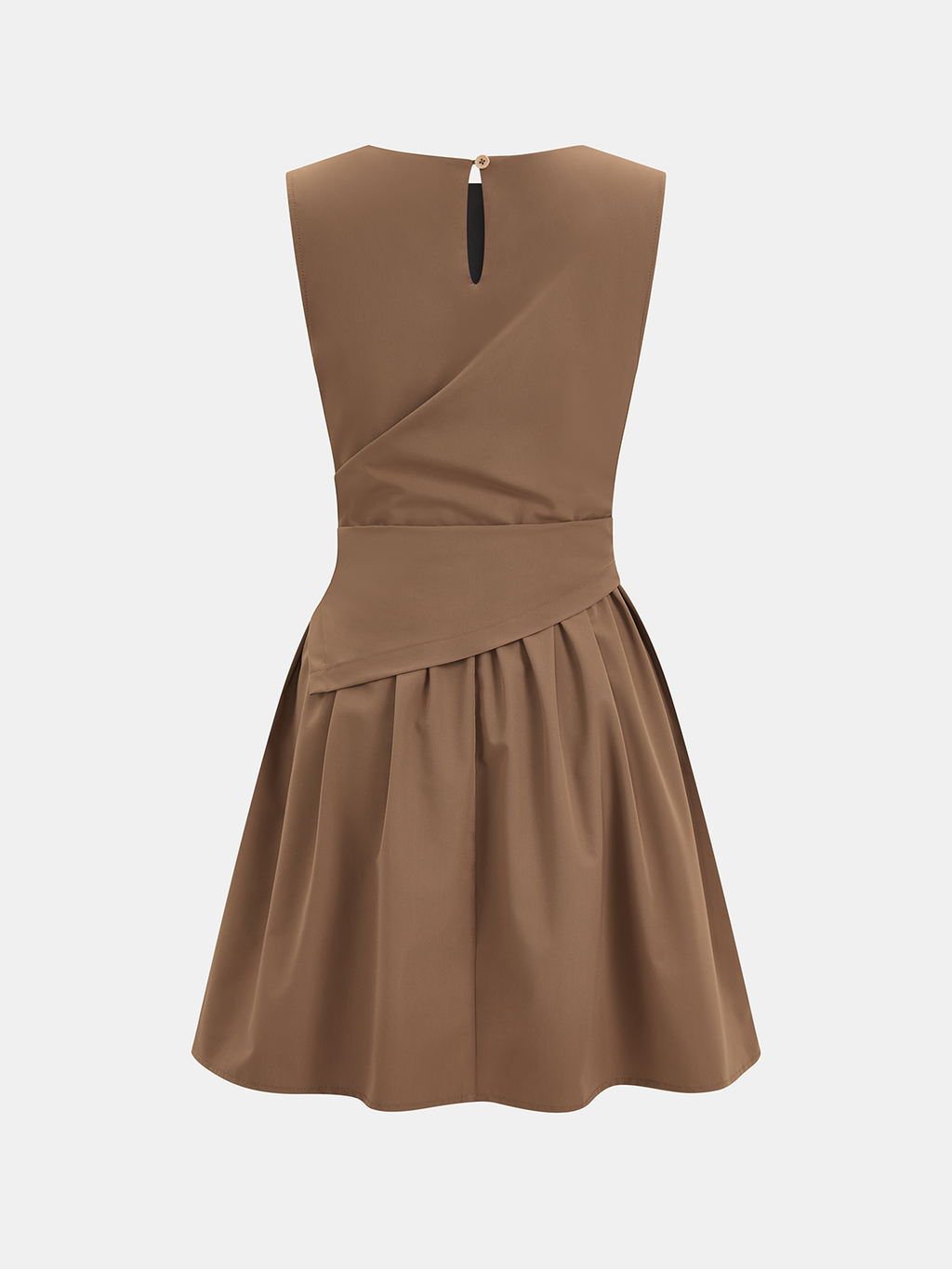 Sleeveless Ruched Waist Mini Dress Elegant Cocktail Party Style