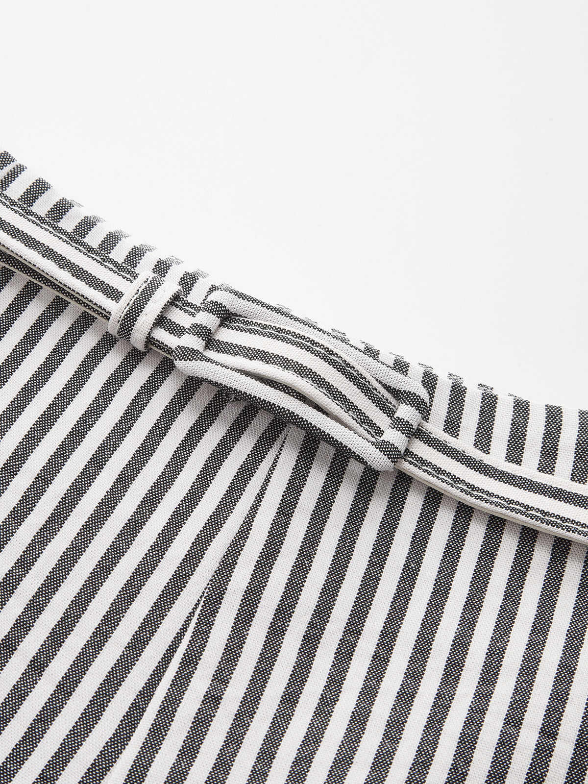 Belted Striped Wide-Leg Pants for Women Comfort Fit