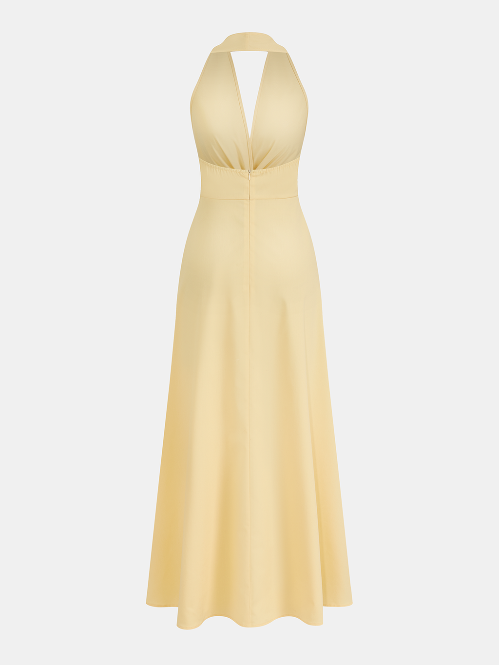 Halter Neck Twisted Waist Maxi Dress for Formal Events