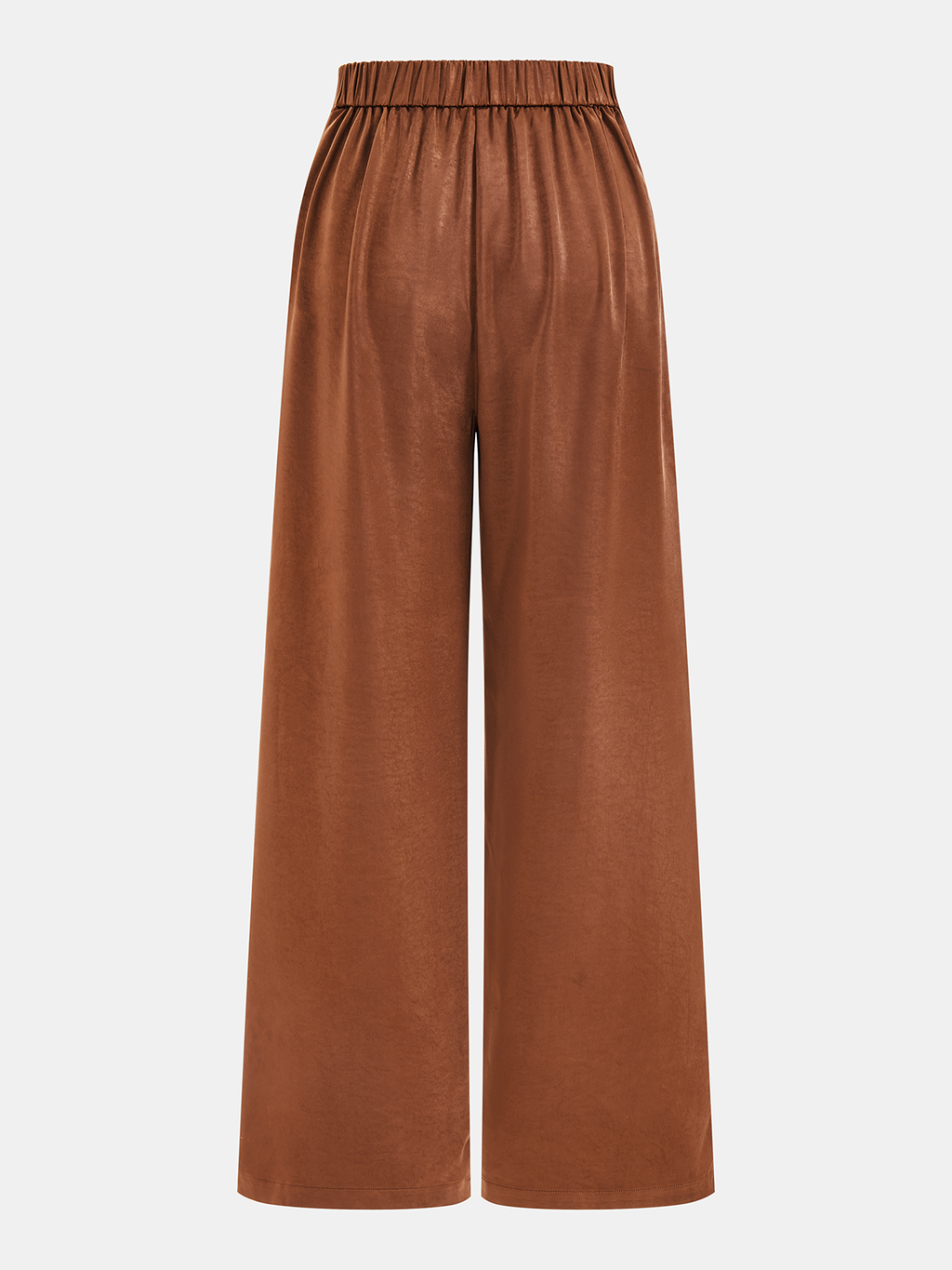 Satin Ruched Top & Wide Leg Pants Set for Women, Elegant Evening Wear