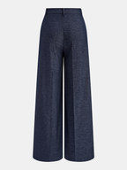 Asymmetric Wrap Wide-Leg Pants Chic High-Waisted Flowy Design