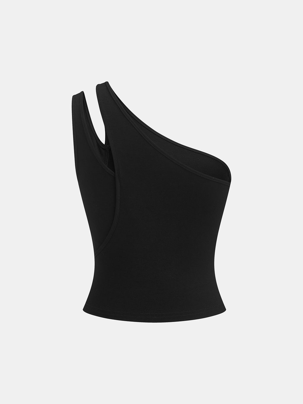 One Shoulder Asymmetric Slim Tank Top for Women, Versatile Summer Wear