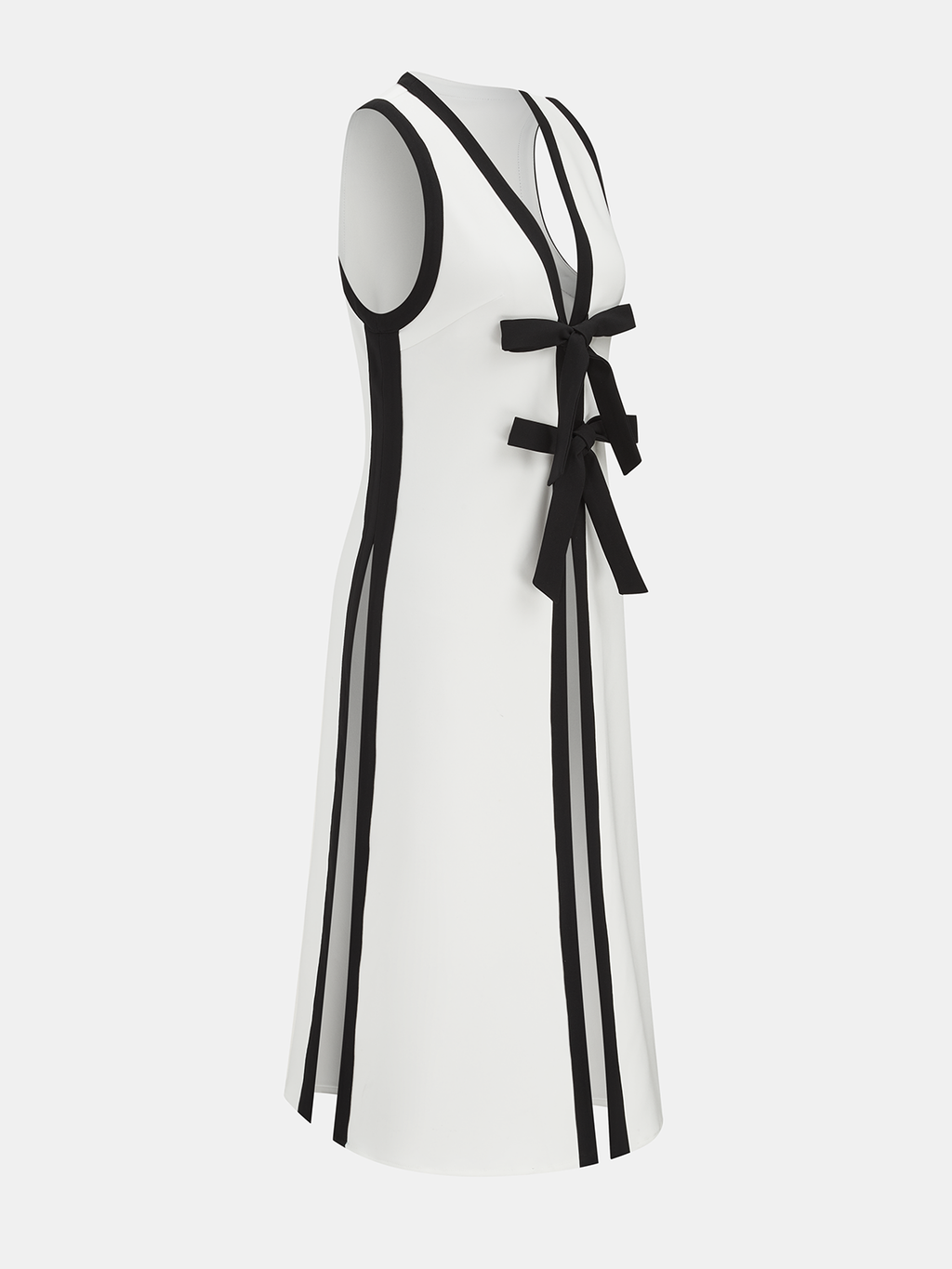 Bow Tie Longline Vest Coat & Pants Set for Formal Events