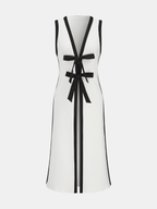 Bow Tie Longline Vest Coat & Pants Set for Formal Events