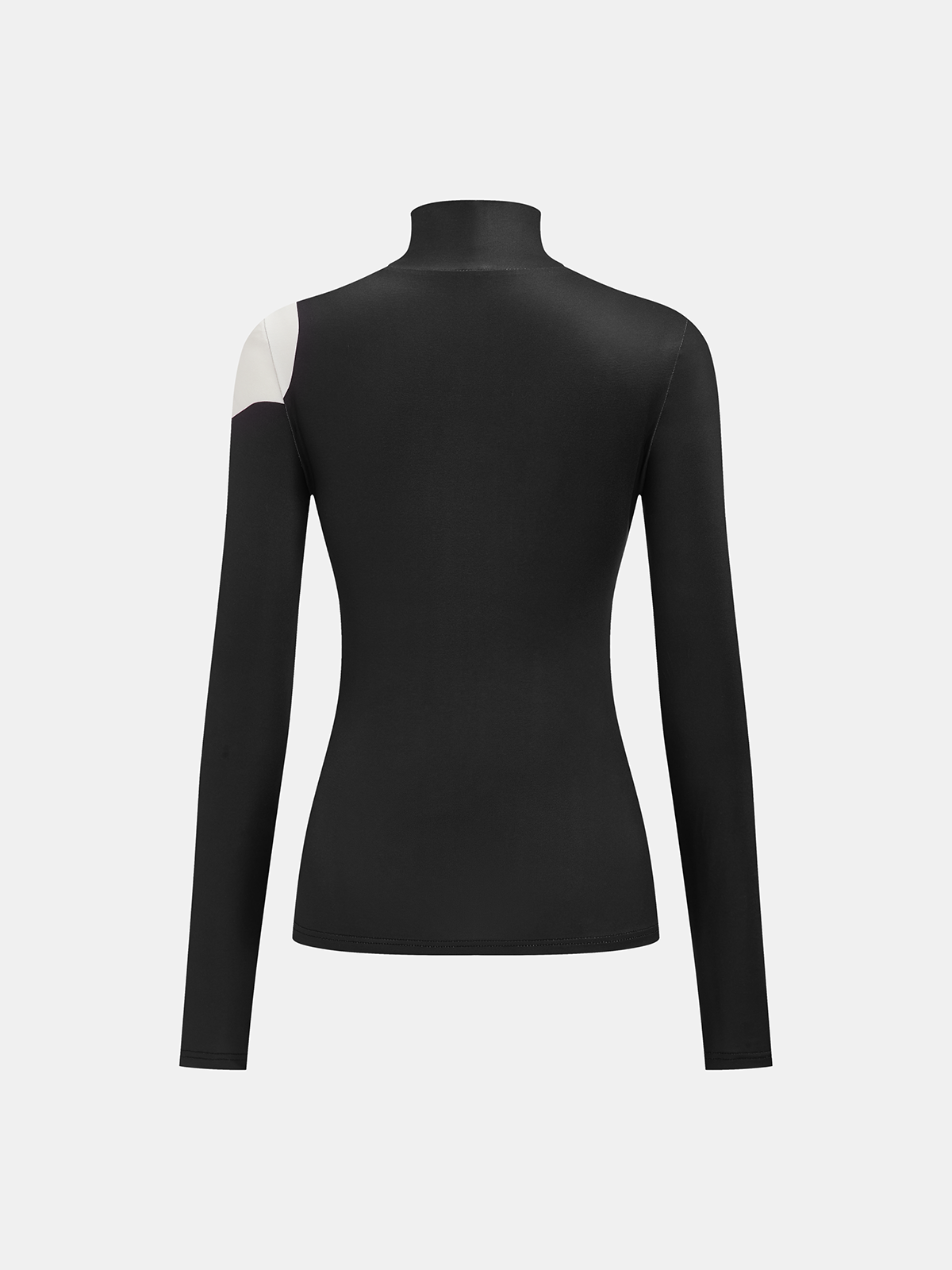 Floral Print Mock Neck Blouse with Elegant Long Sleeves for Women