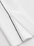 Contrast Piping Turtleneck Sweater for Winter Comfort