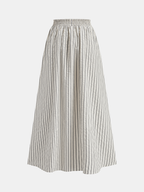 Striped Peplum Cami Top & Maxi Skirt Set for Women Summer Style