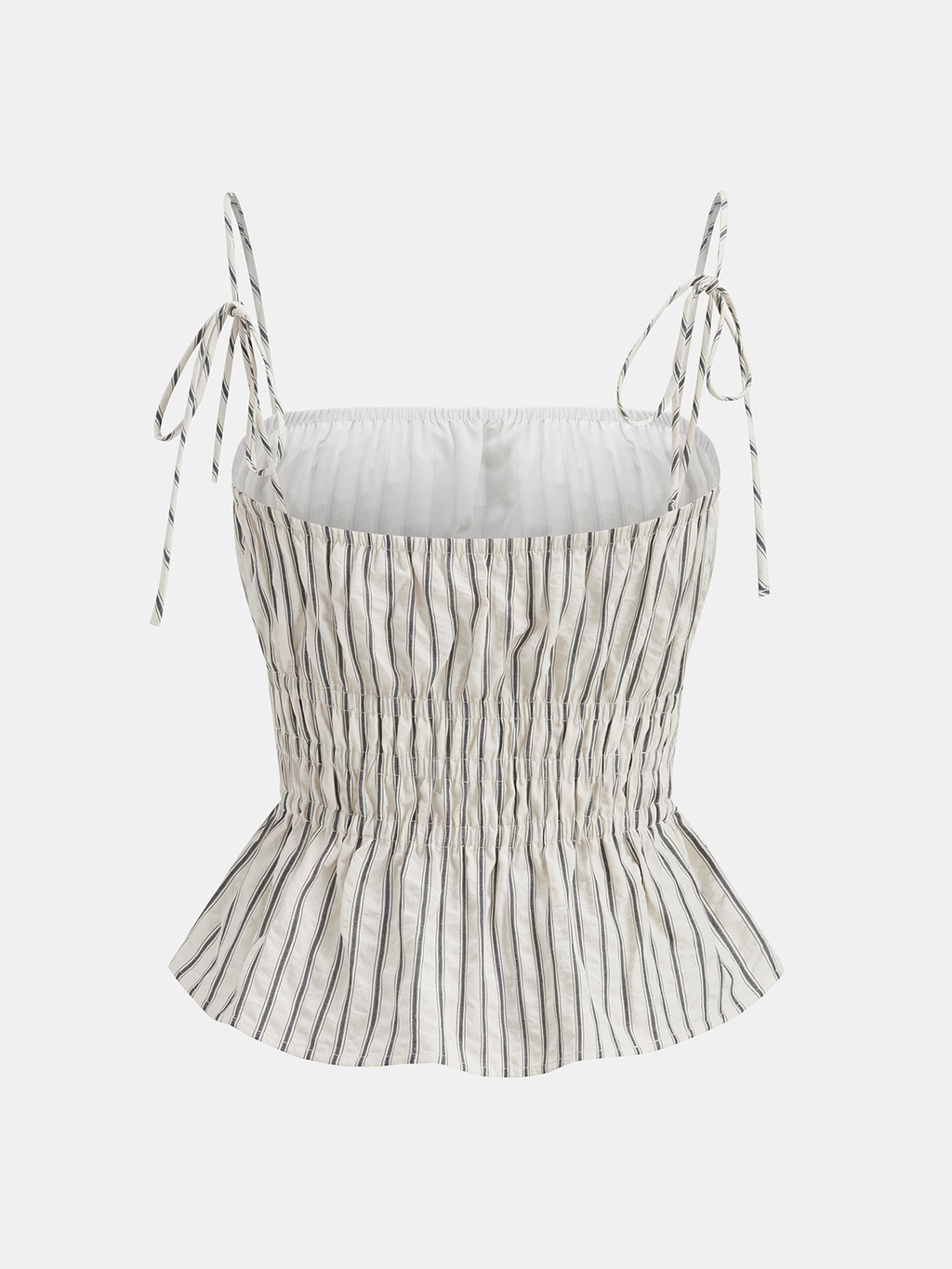 Striped Peplum Cami Top & Maxi Skirt Set for Women Summer Style