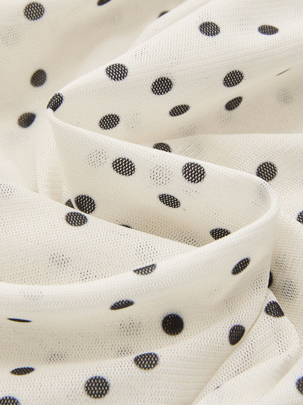 Polka Dot 3D Flower One Shoulder Top with Ruffle Detail