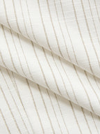 Striped Cap Sleeve Tie Waist Blouse with V-Neck for Women