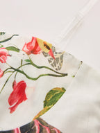Strapless Belted Floral Print Maxi Dress for Women Summer Collection