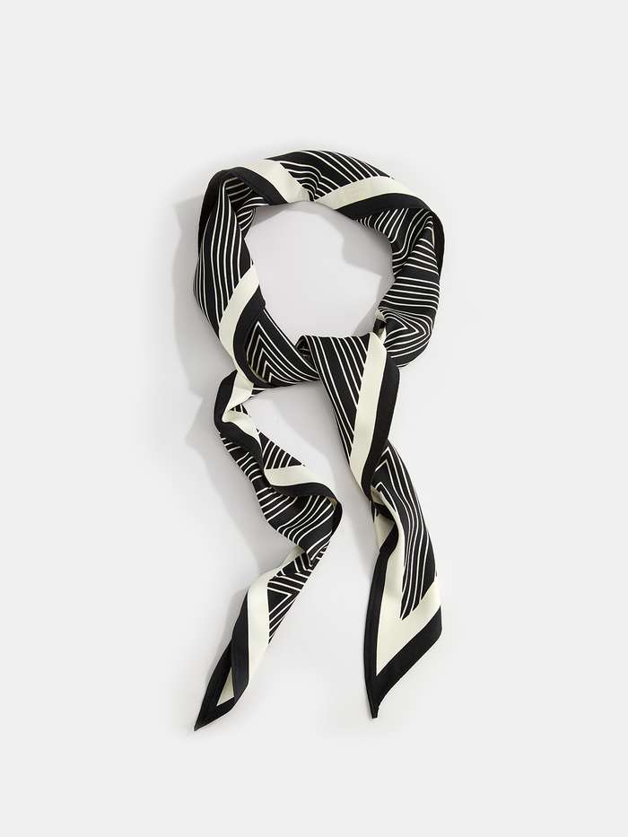 Geometric Striped Triangular Scarf Lightweight Versatile Accessories for All Seasons