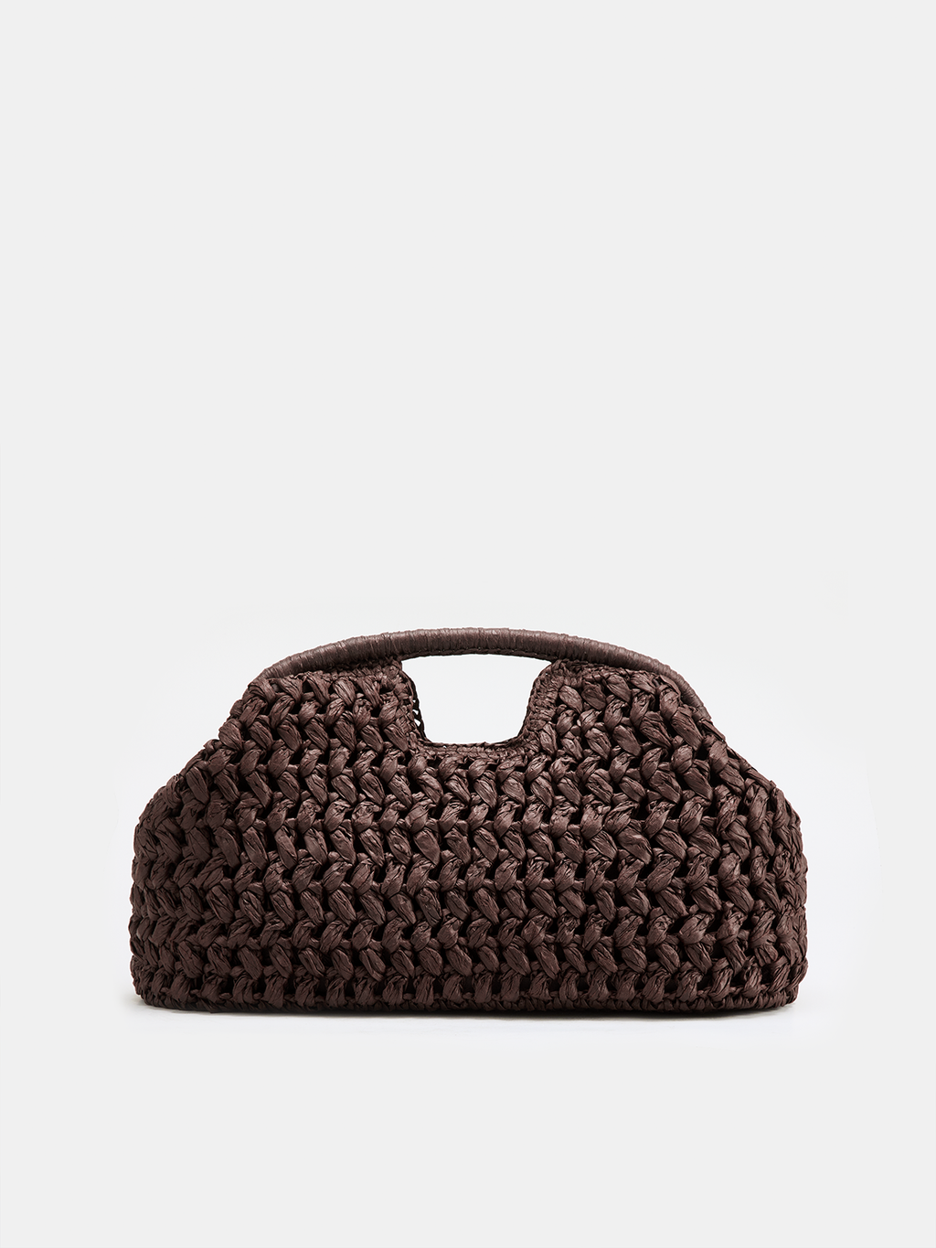 Straw Woven Cloud Clutch Bag Lightweight Bohemian Style Handmade