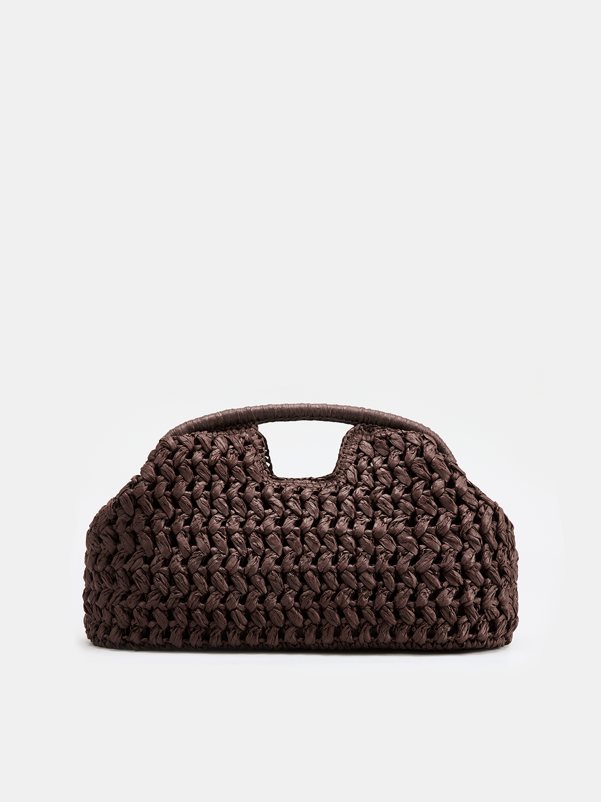 Straw Woven Cloud Clutch Bag Lightweight Bohemian Style Handmade