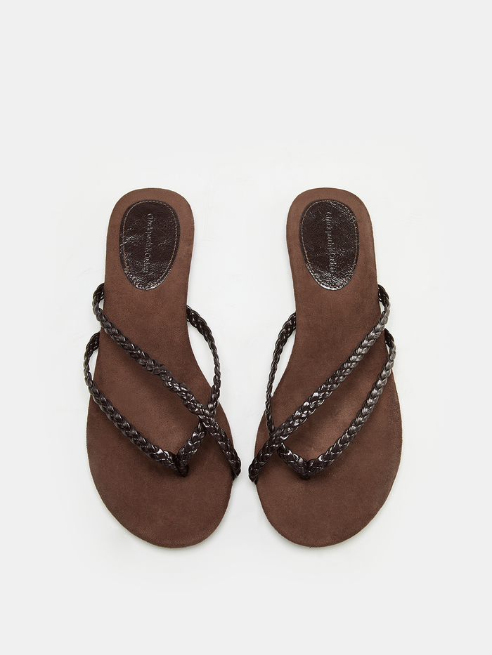 Braided Crisscross Flat Thong Sandals for Summer Beachwear