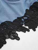 Lace Trim Cropped Cami Top with Adjustable Straps