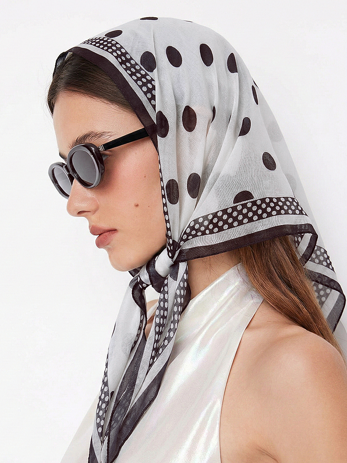 Polka Dot Fashion Scarf Versatile Lightweight Accessory
