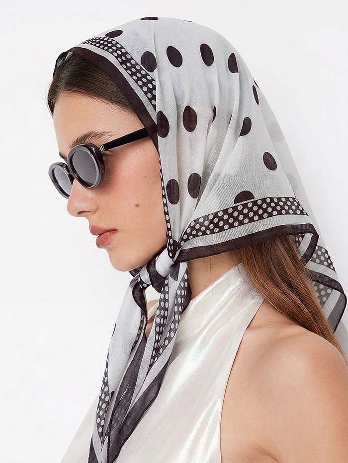 Polka Dot Fashion Scarf Versatile Lightweight Accessory