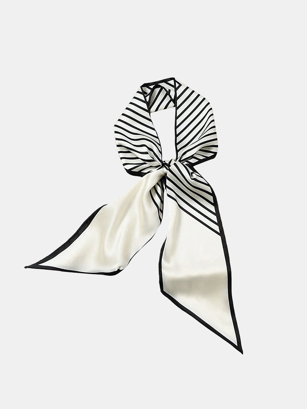 Geometric Striped Skinny Scarf, Lightweight Trendy Accessory for All Seasons