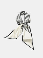 Geometric Striped Skinny Scarf, Lightweight Trendy Accessory for All Seasons